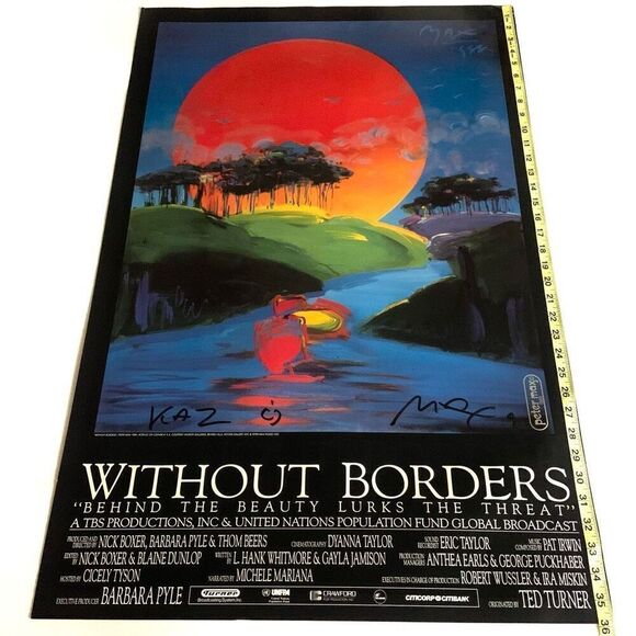 PETER MAX Signed “Without Borders” Poster (36” x 24”) - Picture 5 of 10